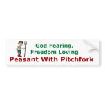 Peasant With Pitchfork bumper stickers