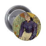 Peasant Woman Against Background of Wheat Van Gogh Pin