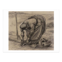 Peasant Woman Planting Beets, Vincent van Gogh Postcards