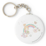 Pebbles Rainbow and Flower Clouds keychains