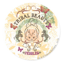 Pebbles Tribal Beauty Round Sticker
