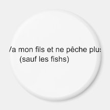 peche refrigerator magnet