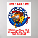 Peckers Pub Logo Poster posters
