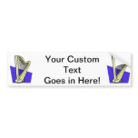 Pedal Harp Blue Box Behind It Graphic Image bumper stickers