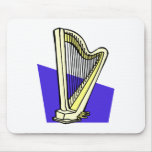 Pedal Harp Blue Box Behind It Graphic Image Mousepad