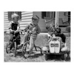 Pedal Power, 1930s Post Card
