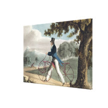 Pedestrian Hobbyhorse, from Ackermann's Repository Canvas Print