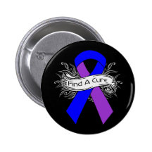 Pediatric Stroke Find A Cure Ribbon Pinback Buttons