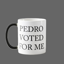 Pedro Voted For Me mugs