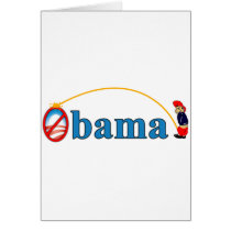 Pee on Obama Greeting Card