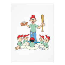 Pee Wee Baseball Custom Announcement