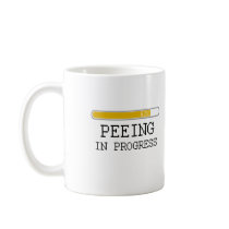 Peeing in progress baby t-shirt mugs