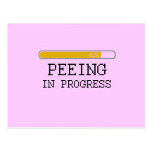 Peeing in progress baby t-shirt post card