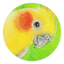 Peek-a-boo Cockatiel Stickers