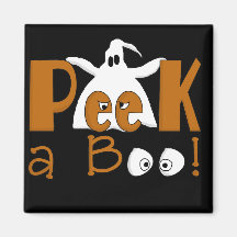 Peek A Boo Halloween T-shirts and Gifts Fridge Magnets