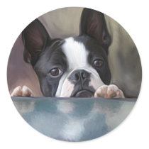 Peek A Boo Round Sticker