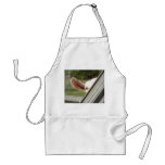 Peek a boo white goat! Cute goat waiting picture Apron