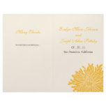 Peeking Chrysanthemum Wedding Program flyers