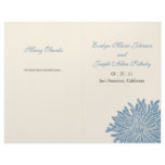 Peeking Chrysanthemum Wedding Program flyers