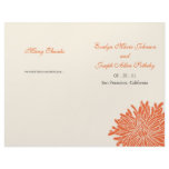 Peeking Chrysanthemum Wedding Program flyers
