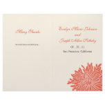Peeking Chrysanthemum Wedding Program flyers