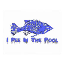 Pees In Pool Postcard