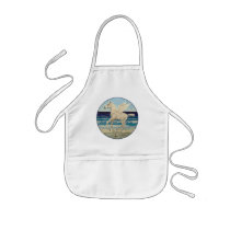 Pegasus Horse Baby on Beach Fantasy apron