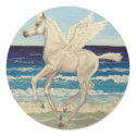 Pegasus Horse Baby on Beach Fantasy stickers