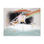 Pegasus horse merry go round nursery Postcard