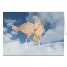 Pegasus Looking Down Through Clouds Cards