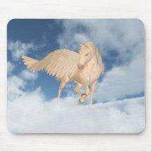 Pegasus Looking Down Through Clouds Mouse Mats