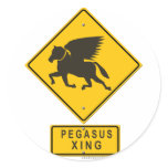 Pegasus XING Round Sticker