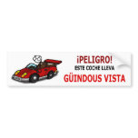 Pegatina coche - güindous vista bumper stickers