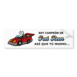 Pegatina coche - Soy campeón... bumper stickers