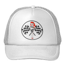 Peggy Pitstop Race Flags Trucker Hat