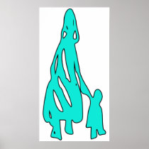 Peileppe Tribal Art Woman w Child Silhouette comic