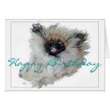Pekingese Birthday Greeting Card