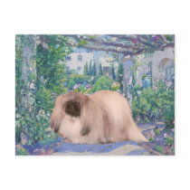 Pekingese in Flower Garden Post Cards