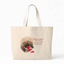 Pekingese Valentine Canvas Bags