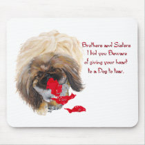 Pekingese Valentine Mousepad