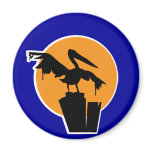 Pelican Covered in Oil magnets