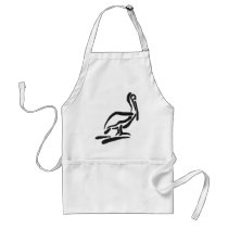Pellican Bird Abstract Outline Aprons