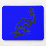 Pellican Bird Abstract Outline Mouse Pads