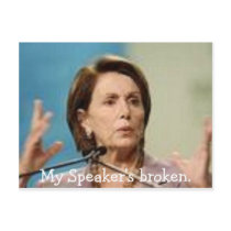 Pelosi-My Speaker's broken.