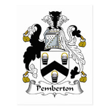 Pemberton Family Crest Post Card