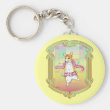 Pembroke Welsh Corgi Ballerina Key Chain