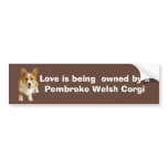 Pembroke Welsh Corgi Happy Bumper Sticker bumper stickers