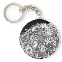 Pen and Ink Drawing Keychains