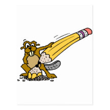 Pencil Beaver Post Card