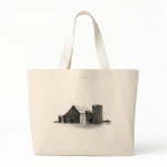 PENCIL DRAWING: OLD BARN, SILO: REALISM bags